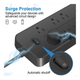 10-in-1 Power Strip Surge Protector with 6 AC Outlets + 4 USB Ports (2-Pack) product