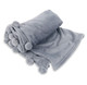 Cheer Collection Pom Pom Flannel Blanket product