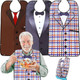 Bibs for Eating, Washable and Waterproof  Bibs for Elderly Men 34 X 17.5 Inch Clothing Protectors  for Men Seniors , Bow Tie product