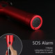 Car Safety Hammer Flashlight  LED High Lumens Rechargeable Solar Powered Escape Kit, Window Glass Breaker and Seatbelt Cutter(Red) product