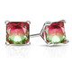 .925 Sterling Silver Watermelon Tourmaline Round-, Heart-, Princess-Cut Earrings product