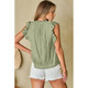 Women's Keira V-Neck Flutter Sleeve Textured Blouse product