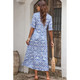 Women's Remy V-Neck Casual Geometric Print Maxi Dress product