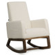 Rocking High-Back Upholstered Lounge Armchair with Side Pocket product