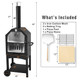 Outdoor Freestanding Pizza Oven Wood Fire with Waterproof Cover product