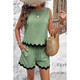 Women's 2-Piece Wave Cut Top and Shorts Set product