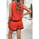 Women's 2-Piece Wave Cut Top and Shorts Set product