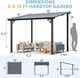 Wall-Mounted Patio Gazebo with Roof product