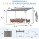 Wall-Mounted Patio Gazebo with Roof product