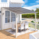 Wall-Mounted Patio Gazebo with Roof product