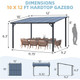 Wall-Mounted Patio Gazebo with Roof product