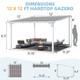 Wall-Mounted Patio Gazebo with Roof product