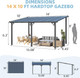 Wall-Mounted Patio Gazebo with Roof product