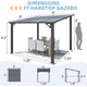 Wall-Mounted Patio Gazebo with Roof product