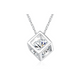 14K Gold Plated Necklace with CZ Inside Cube Pendant product