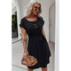 Women's Henley Front Short Sleeve Easy Dress product