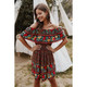 Women's Boho Blossom Off-Shoulder Dress product
