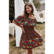 Women's Boho Blossom Off-Shoulder Dress product