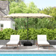 13-Foot Twin Patio Umbrella with Solar LED Lights product