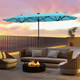 13-Foot Twin Patio Umbrella with Solar LED Lights product