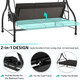 3-Seat Outdoor Swing Hammock with Adjustable Tilt Canopy product