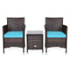Rattan Wicker Outdoor 3-Piece Table and Chair Set product