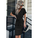 Women's Button Front Short Sleeve Pocket Dress product
