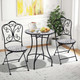 3-Piece Patio Bistro Set with Round Table & 2 Folding Chairs product