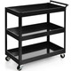 3-Tier Utility Cart with Steel Frame and Four Wheels product