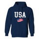 Women's Patriotic 'USA Love' Pullover Hoodie product