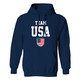 Women's Patriotic 'USA Love' Pullover Hoodie product