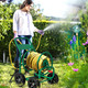 Garden Water Hose Reel Cart with 4 Wheels and Non-slip Grip product