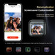 Smart Touch Screen Bluetooth Earphone APP Message Reminder Dialing Video Switching Incoming Call Answering with LED Display(Black) product