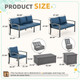  Outdoor Patio Furniture Set with 2 Storage Boxes (7 Pieces) product