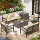  Outdoor Patio Furniture Set with 2 Storage Boxes (7 Pieces) product