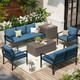  Outdoor Patio Furniture Set with 2 Storage Boxes (7 Pieces) product