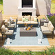  Outdoor Patio Furniture Set with 2 Storage Boxes (7 Pieces) product