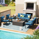  Outdoor Patio Furniture Set with 2 Storage Boxes (7 Pieces) product