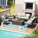  Outdoor Patio Furniture Set with 2 Storage Boxes (7 Pieces) product