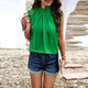Women's Elegance in Ruffles Cap Sleeve Blouse product
