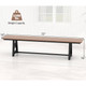 3-4 Person Outdoor HDPE Bench with Metal Frame (1 or 2-Pack) product