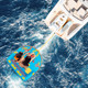 3-Rider Towable Tube for Boating Water Sports with Nylon Cover product