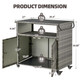Outdoor Wicker Storage Cabinet Movable Cart  product