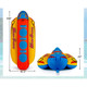 3-Person Inflatable Banana Boat with 3 EVA-Padded Seats & Handles product