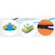 3-Person Inflatable Banana Boat with 3 EVA-Padded Seats & Handles product