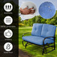 Outdoor Glider Rocker Loveseat Patio Bench  with Cushions product