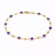 10-Inch 18K-Gold-Filled Blue Crystal Anklet product