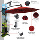 10-Foot 360-Degree Solar LED Patio Offset Umbrella product