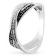 0.08-Carat Black and White 8-Diamond Crossover Ring (Size 7) product
