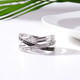 0.08-Carat Black and White 8-Diamond Crossover Ring (Size 7) product